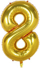 Number 8 Gold 34″ Balloon
