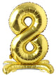 Number 8 Gold Standing 28″ Balloon