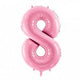Number 8 Hot Pink 34″ Balloon