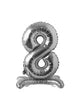 Number 8 Silver Standing 28″ Balloon