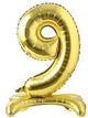 Number 9 Gold Standing 28″ Balloon