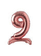Number 9 Rose Gold Standing 28″ Balloon