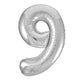 Number 9 Silver 34″ Balloon