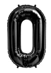 Imported Mylar & Foil Black Number 0 34″ Balloon