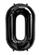 Black Number 0 34″ Balloon