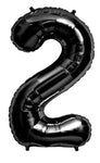Imported Mylar & Foil Black Number 2 34″ Balloon