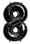 Imported Mylar & Foil Black Number 8 34″ Balloon