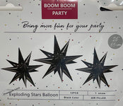 Imported Mylar & Foil Black Starburst 26″ Balloon