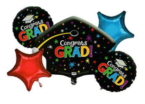 Imported Mylar & Foil Bouquet Congrats Grad Black Balloon