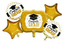 Imported Mylar & Foil Bouquet Congrats Grad Gold Balloon