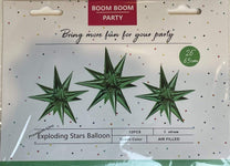 Imported Mylar & Foil Green Starburst 26″ Balloon