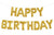 Imported Mylar & Foil Happy Birthday Banner Gold 16″ Balloon