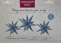 Imported Mylar & Foil Light Blue Starburst 26″ Balloon