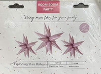 Imported Mylar & Foil Light Pink Starburst 26″ Balloon