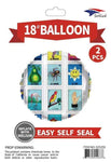 Imported Mylar & Foil Loteria Mylar Set 18″ Balloons (2 count)