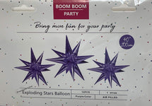 Imported Mylar & Foil Purple Starburst 40" Balloon