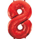 Red Number 8 34″ Balloon