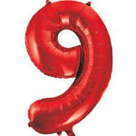 Imported Mylar & Foil Red Number 9 34″ Balloon