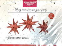 Imported Mylar & Foil Red Starburst 40″ Balloon