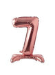 Number 7 Rose Gold Standing 28″ Balloon