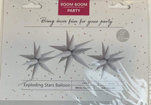 Imported Mylar & Foil White Starburst 26″ Balloon