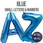 instaballoons Mylar & Foil Blue 16" Small Balloon Letters and Numbers