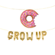 Juego de pancartas con globos DONUT GROW UP