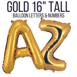 instaballoons Mylar & Foil Gold 16" Small Balloon Letters and Numbers