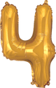 Gold Number 4 16″ Balloon