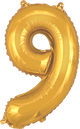 Gold Number 9 16″ Balloon
