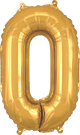 Gold Number 0 16″ Balloon