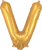instaballoons Mylar & Foil Gold / V Gold 16" Small Balloon Letters and Numbers