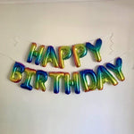 instaballoons Mylar & Foil HAPPY BIRTHDAY Rainbow Balloon Banner Set