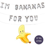 I'M BANANAS FOR YOU Valentine's Day Balloon Banner Set