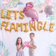 Cartel de globos LETS FLAMINGLE más globo gigante de flamencos de 35"