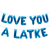 LOVE YOU A LATKE Juego de pancartas con globos de Hanukkah