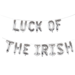 LUCK OF THE IRISH 16" Balloon Phrase Banner Set