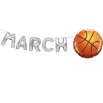MARCH 16" Balloon Phrase with Basketball