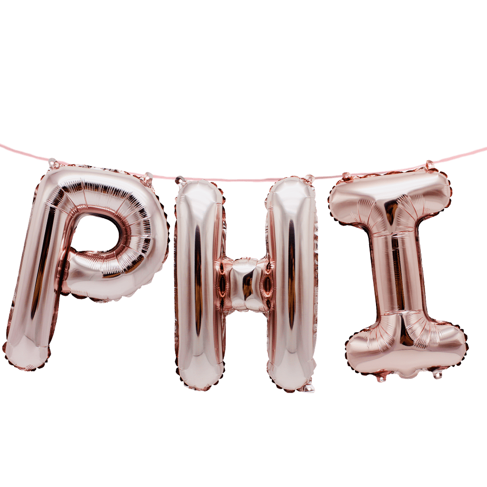 Greek letter mylar outlet balloons