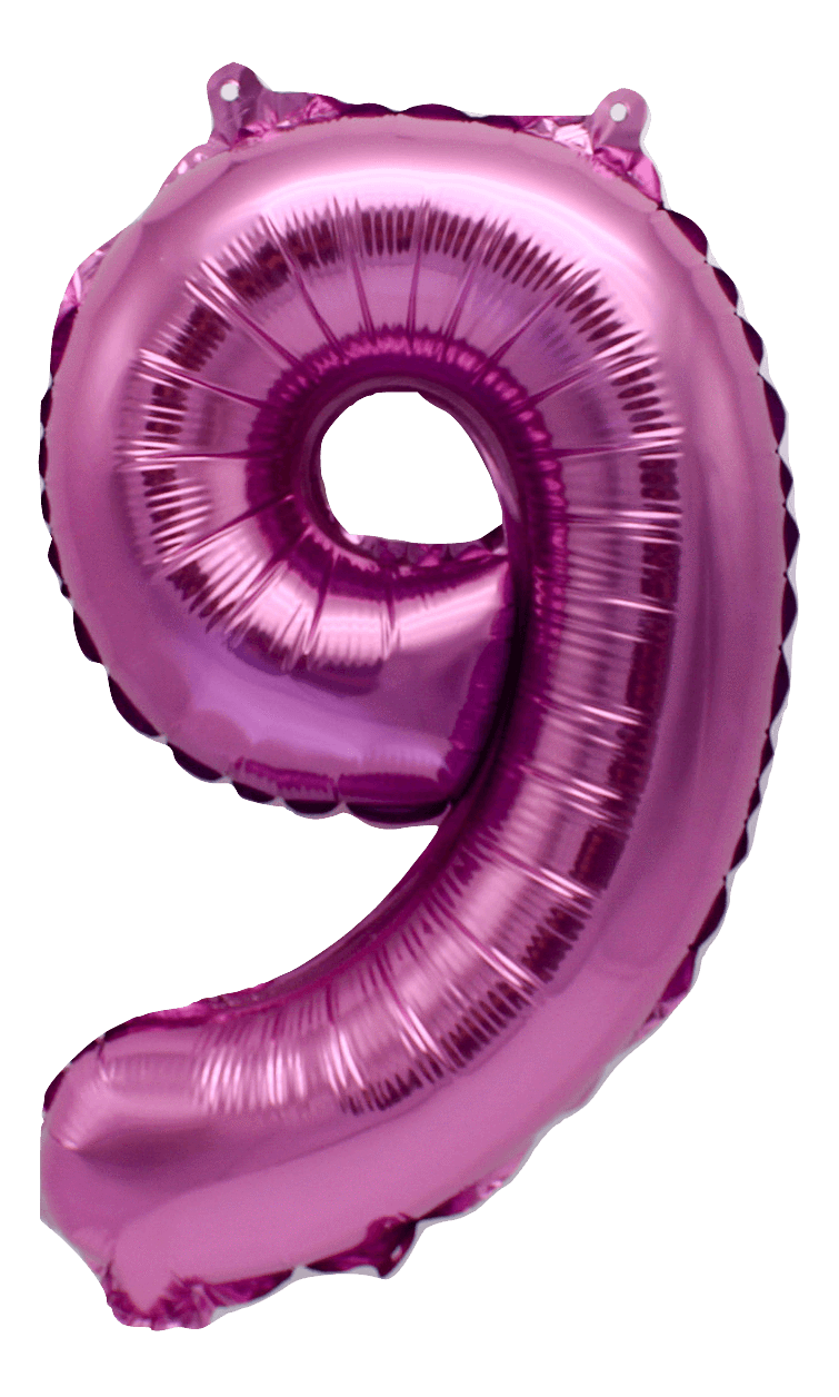 Pink foil number balloons deals