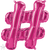 instaballoons Mylar & Foil Pink 16" Small Balloon Letters and Numbers