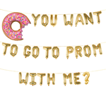 Prom with me? Donut Pun Promposal Balloon Banner Set