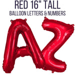 instaballoons Mylar & Foil Red 16" Small Balloon Letters and Numbers