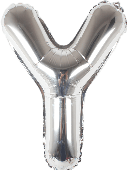 Shop Silver 16 Tall Letter and Number Balloons - instaballoons Silver / Y