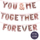 YOU & ME TOGETHER FOREVER Valentine's Day Balloon Banner
