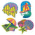 instaballoons Party Supplies Beach Cutouts (4 count)