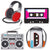 instaballoons Party Supplies Cassette Player Cutouts (4 count)