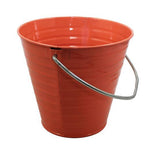 instaballoons Party Supplies Coral Rims Metal Bucket 5.5X6