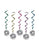 instaballoons Party Supplies Disco Ball Whirls (5 count)