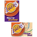 instaballoons Party Supplies LA Lakers NBA Invitations (8 count)